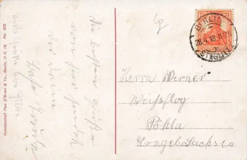 Dampfstation und Gasthaus Friedrichshöhe Werder Bremen Postkarte AK 1918