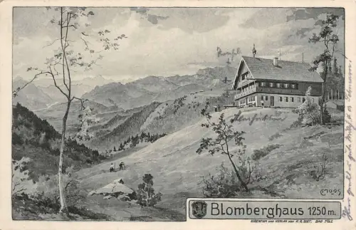 Bad Tölz Blomberghaus Restaurant Postkarte