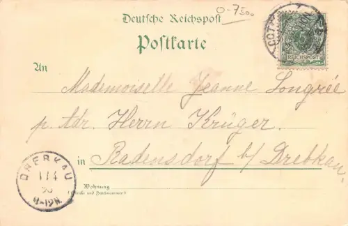 Cottbus Friedrichstrasse , Post Litho Postkarte 1898