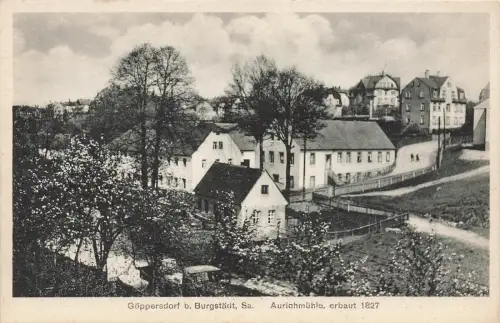 Aurichmühle in Göppersdorf bei Burgstädt Sachsen Postkarte AK