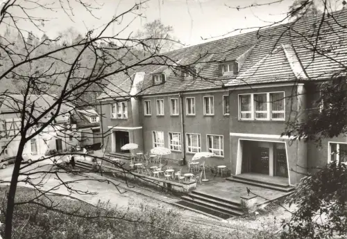Heidemühle Ferienheim des BKK Senftenberg Langebrück Sachsen AK 1987