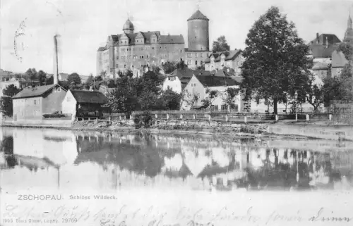 Zschopau Schloss Wildeck Postkarte 1905