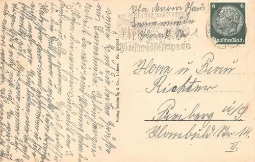 Ostseebad Swinemünde Konzerpavillon und Strand Postkarte 1931