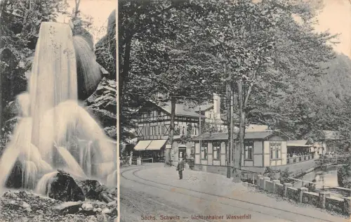 Sächsische Schweiz Lichtenhainer Wasserfall Postkarte