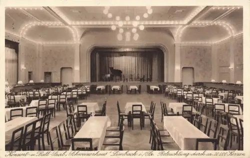 Konzert- und Ballsaal Schweizerhaus Limbach Sachsen Postkarte AK 1939