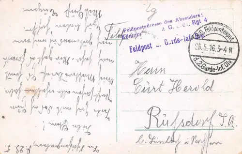 Berlin Unter den Linden Zeughaus 2. Garde-Inf. Div. Feldpost AK 1916