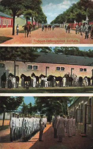 Kavallerie Truppen-Übungsplatz Zeithain Sachsen Postkarte AK 1916