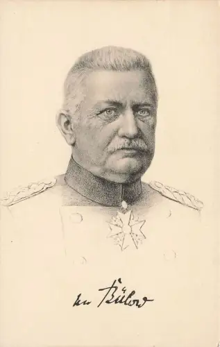 Portrait Generaloberst von Bülow Patriotika Postkarte AK