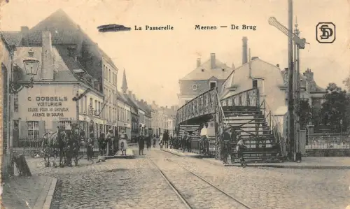 La Passerelle Meenen De Brug Feldpostkarte AK 1916