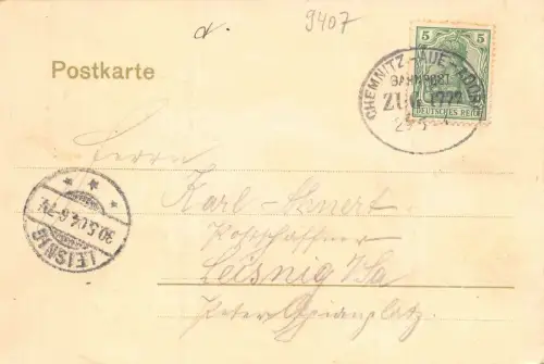 Lössnitz i. Erzgeb. Hospitalstrasse Postkarte AK 1904