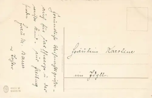 Herzliche Weihnachtsgrüße mit Reichsfahne Patriotika Postkarte AK