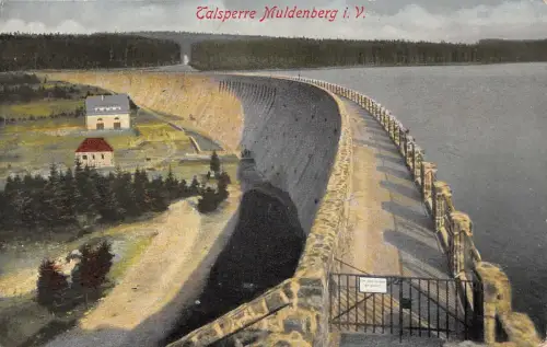 Talsperre Muldenberg i. Vogtland Postkarte 1929
