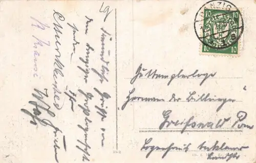 Danzig Jopengasse mit Marienkirche AK 1927