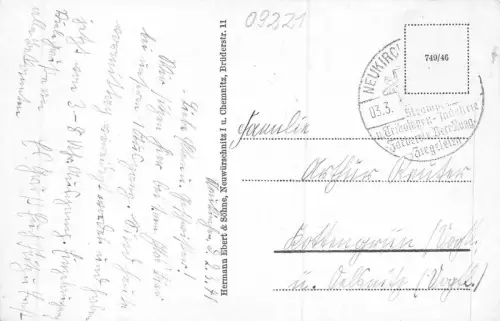 Gruß aus Neukirchen bei Chemnitz Sachsen Postkarte AK 1941