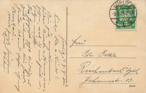 Wilhelmsplatz in Görlitz Sachsen Postkarte AK 1924