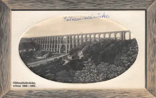 Göltzschtalbrücke bei Netzschkau Vogtland Sachsen Postkarte AK 1919