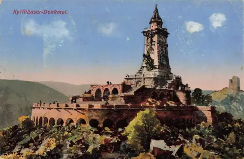 Ansicht Kyffhäuser-Denkmal Thüringen Postkarte AK 1917