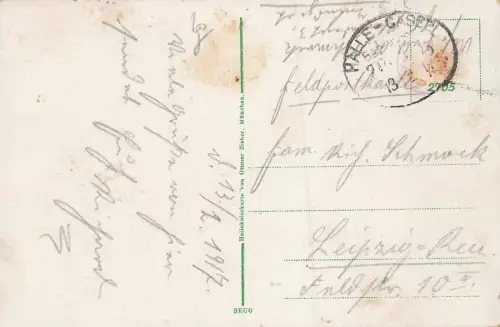 Ansicht Kyffhäuser-Denkmal Thüringen Postkarte AK 1917