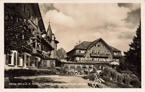 Schwarzwald-Hotel am Titisee Hochschwarzwald Baden-Württemberg Postkarte AK 1936