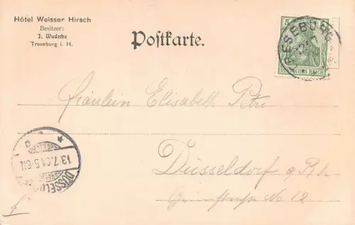 Postkarte Treseburg i. Harz 1904