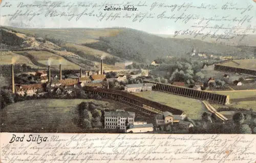 Bad Sulza Salinen-Werke Postkarte AK 1906