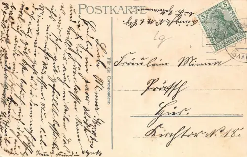 Halle a. S. Altepromenade mit Stadt-Theater Postkarte