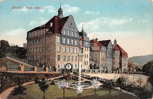 Sebnitz Neue Schule Feldpostkarte AK