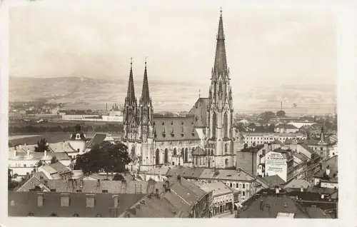 Totalansicht mit Dom Olmütz Tschechien Postkarte AK 1940