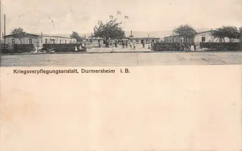 Kriegsverpflegungsanstalt Durmersheim i. B. Baden-Württemberg Feldpost AK 1916