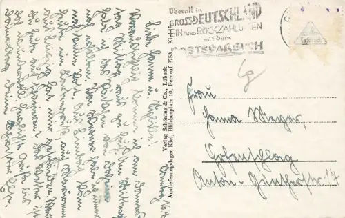 Blick auf den Hafen in Kiel Schleswig-Holstein Postkarte AK