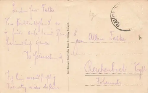 Neues Schloss in Stuttgart Baden-Württemberg Postkarte AK