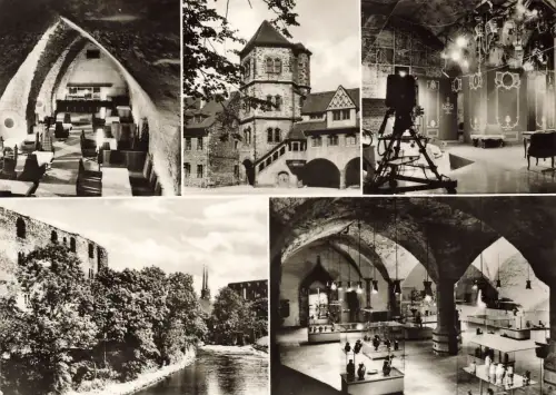 Moritzburg mit Innenansicht Halle Saale Sachsen-Anhalt Postkarte AK