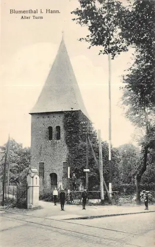 BLUMENTHAL i. Hann Bremen Kinder am alter Turm Postkarte
