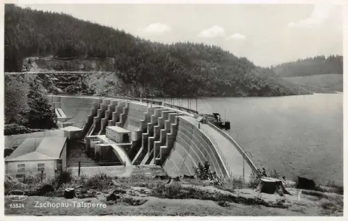 Zschopau-Talsperre Sachsen Postkarte AK 1930