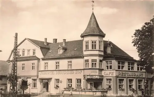 Hotel Deutscher Hof in Tabarz Thüringen Postkarte AK