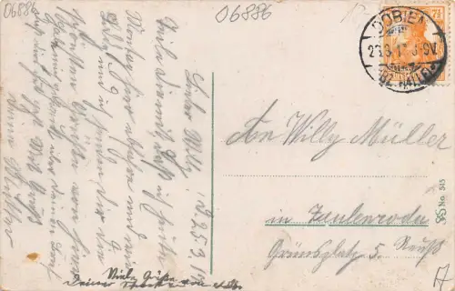 Wittenberg a. E. Markt Rathaus u. Denkmäler AK 1917