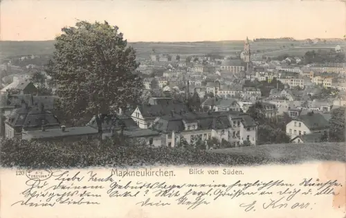 Markneukirchen Blick von Süden Postkarte AK 1905