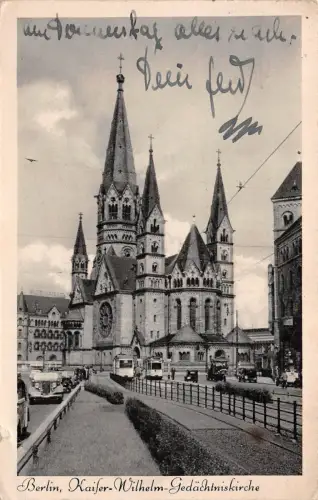 Berlin Kaiser-Wilhelm-Gedächtniskirche Postkarte AK 1937