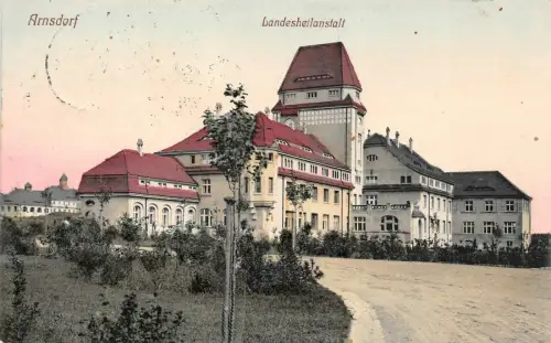 Landesheilanstalt Arnsdorf Sachsen Postkarte AK 1913