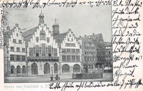 Gruss aus Frankfurt a. M. Der Römer Postkarte AK 1903