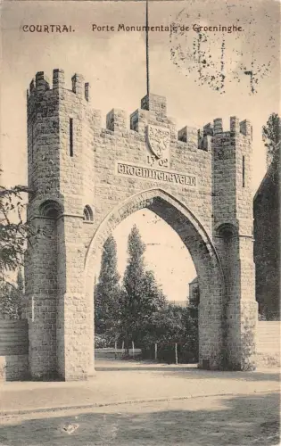 Courtrai Porte Monumentale de Groeninghe Feldpostkarte AK 1916