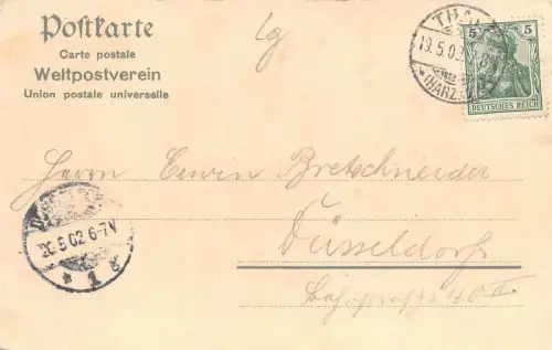 Harz Treseburg Hotel "Weisser Hirsch" Wilhelmsblick AK 1902