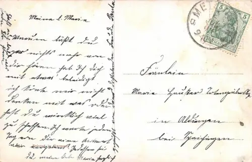 Jagdhune Dackel beim Spielen Künstler Postkarte 1909