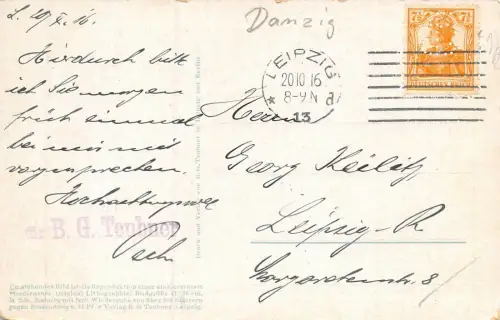 Krahntor in Danzig Bendrat Postkarte AK 1916