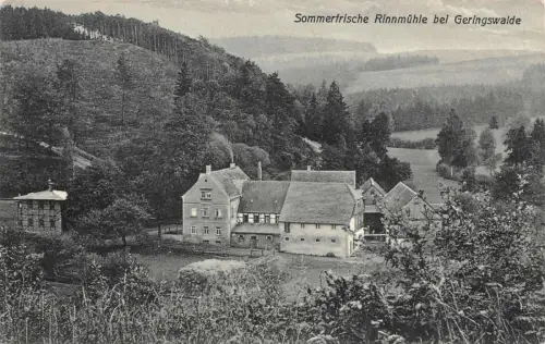 Sommerfrisch Rinnmühle bei Geringswalde Sachsen Postkarte AK 1931