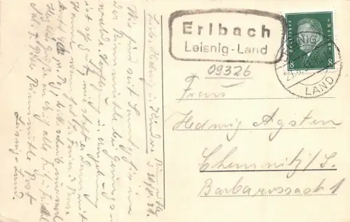 Sommerfrisch Rinnmühle bei Geringswalde Sachsen Postkarte AK 1931