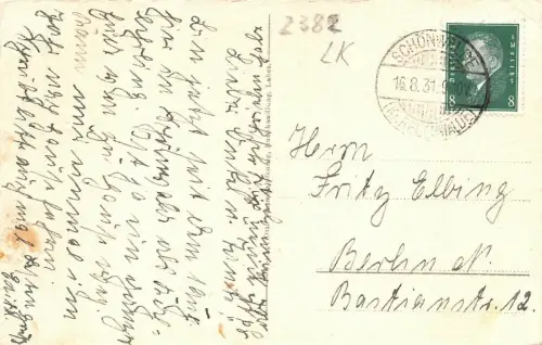 Labes Gefallenen Denkmal Postkarte 1931