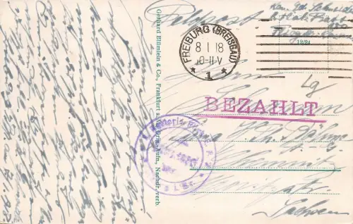 Freiburg im Breisgau Friedrichsbrücke Baden-Württemberg AK 1918