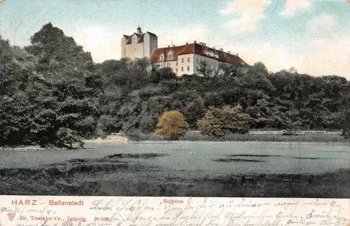 Harz Ballenstedt Schloss Postkarte 1908