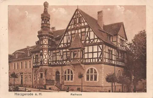 Harzgerode a. H. Rathaus Postkarte